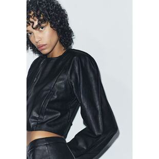 暗黑朋克风休闲高级PU皮质百搭短款 美式 外套 西班牙Z 03.25新品