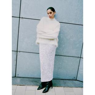 01.21新品SECOND FEMALE银河碎钻！晚宴高定亮片氛围感直筒半身裙