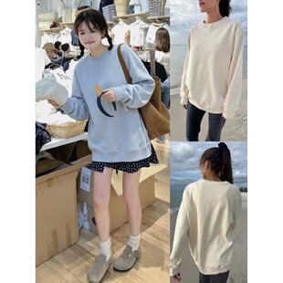 09.16新品 B艾穆 美式慵懒风oversize宽松圆领男女同款休闲卫衣