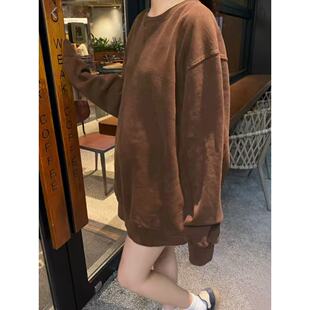 10.10新品 B艾穆 美式慵懒风宽松oversize男女同款圆领休闲卫衣