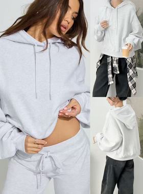 12.13新品 加拿大gar*ge 美式休闲风极简减龄连帽运动百搭卫衣