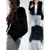 秋冬欧美贵气感环保皮草通勤短款 01.21新品 瑞典单 黑色毛毛外套