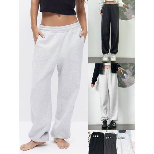 抽绳高腰宽松束脚休闲运动卫裤