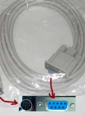 适用mcgsTPC一体化触摸屏TPC7062KX与DVP-12SA2通迅线DVPACAB2A50