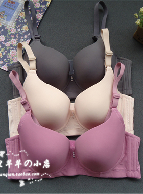 夏季侧收副乳调整型超薄款内衣 薄模杯D胖MM大码女士聚拢文胸95C