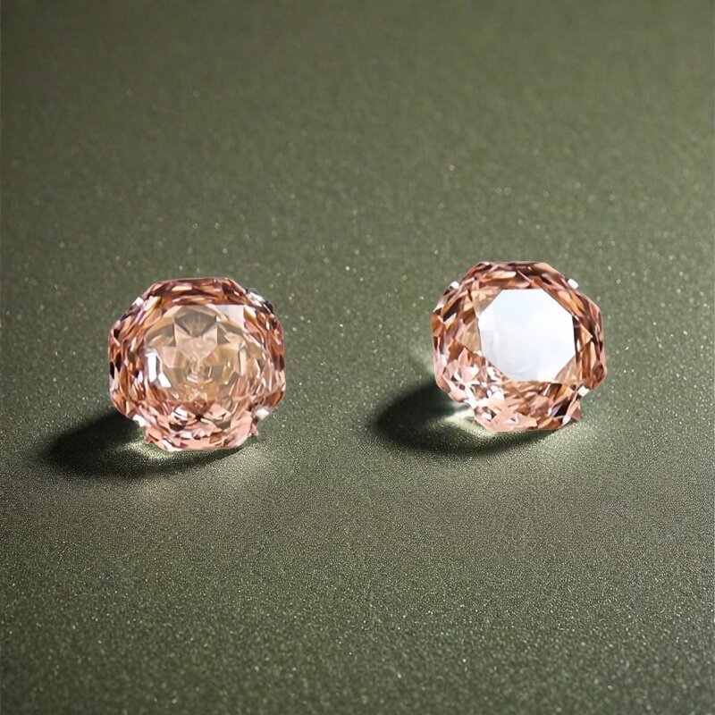 ANDI千禧玫瑰摩根粉宝石耳钉原创小众秋冬新品s925纯银简约女新款