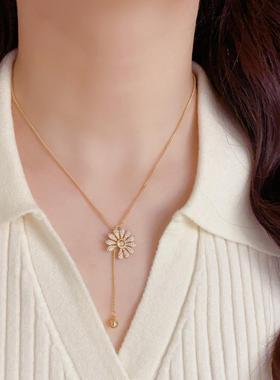 新款轻奢时尚高级感小雏菊项链