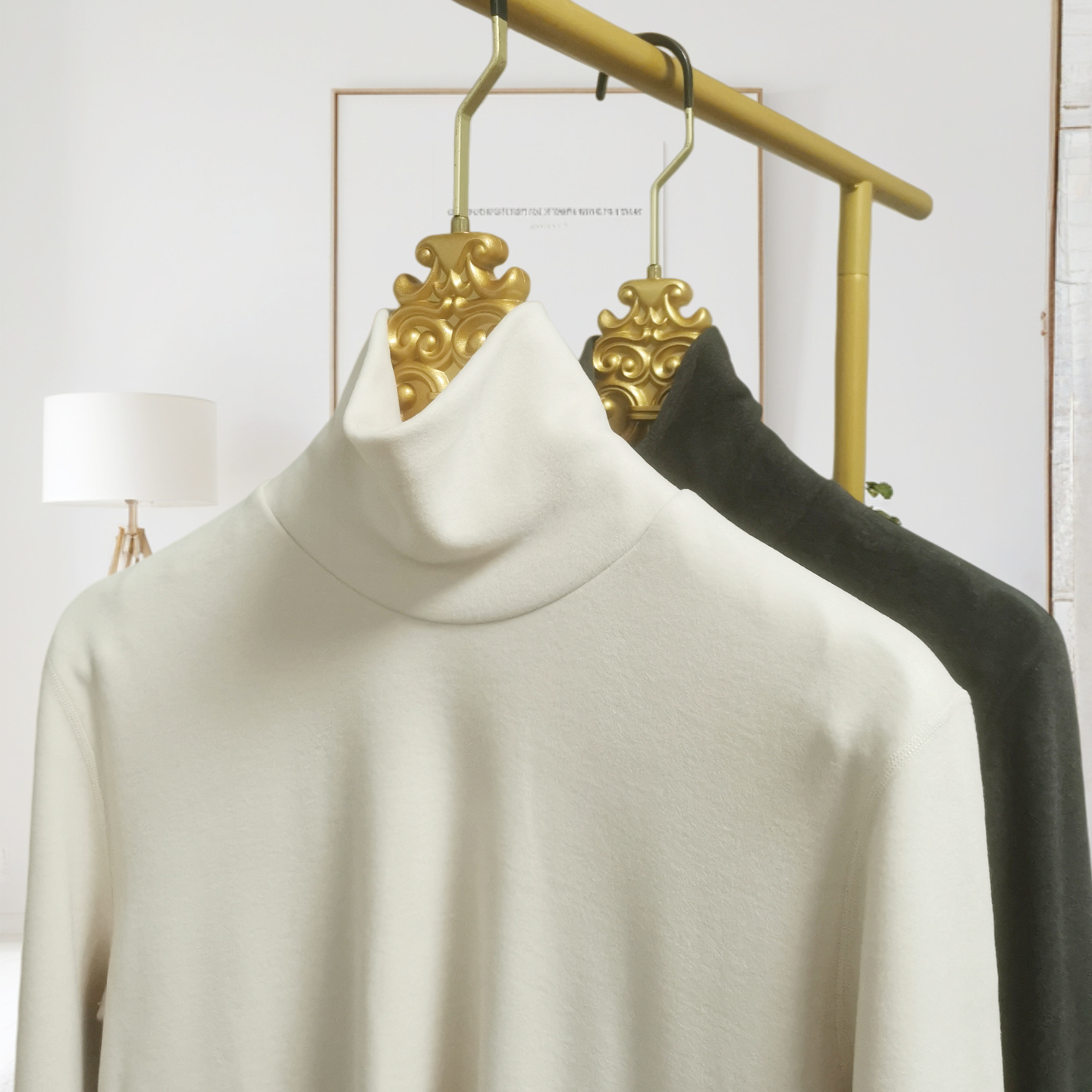 加厚双面发热打底衫男可外穿