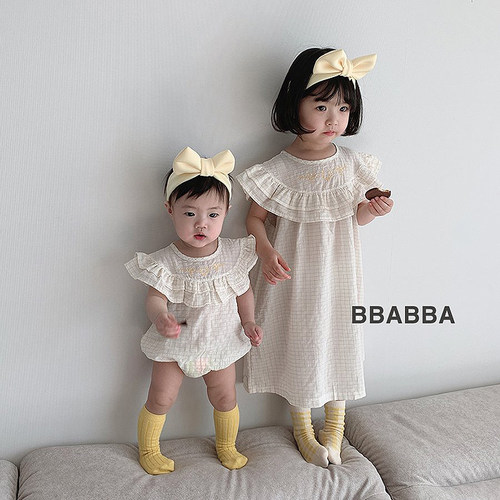 童装韩国婴幼儿甜美爬服