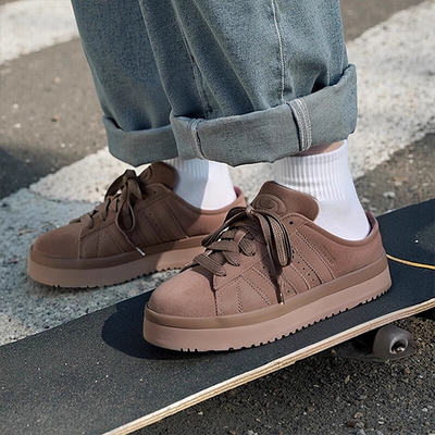 阿迪达斯三叶草女鞋冬季新款CAMPUS 00s厚底加绒运动拖鞋 JR3731