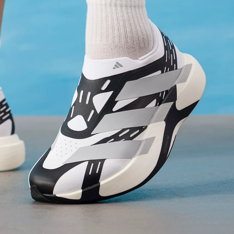 阿迪达斯男鞋Adizero Evo SL LACELESS无鞋带减震跑步鞋 KI2647