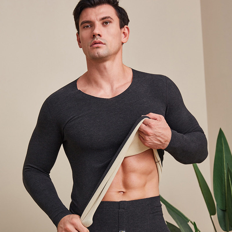 男士简约V领无痕发热纤维薄绒秋冬时尚修身高弹打底保暖内衣套装,女士内衣/男士内衣/家居服,保暖套装,淘宝优惠券,粉丝福利购,淘宝优惠卷