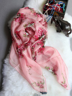 骷髅头卷边高档大方巾