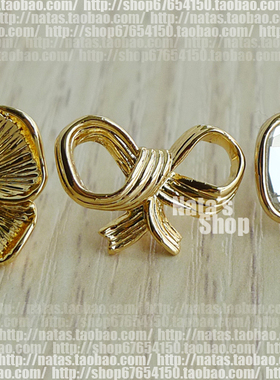 Nata'S独家！ 复古胸针组合 蝴蝶结 三色堇 花宝石