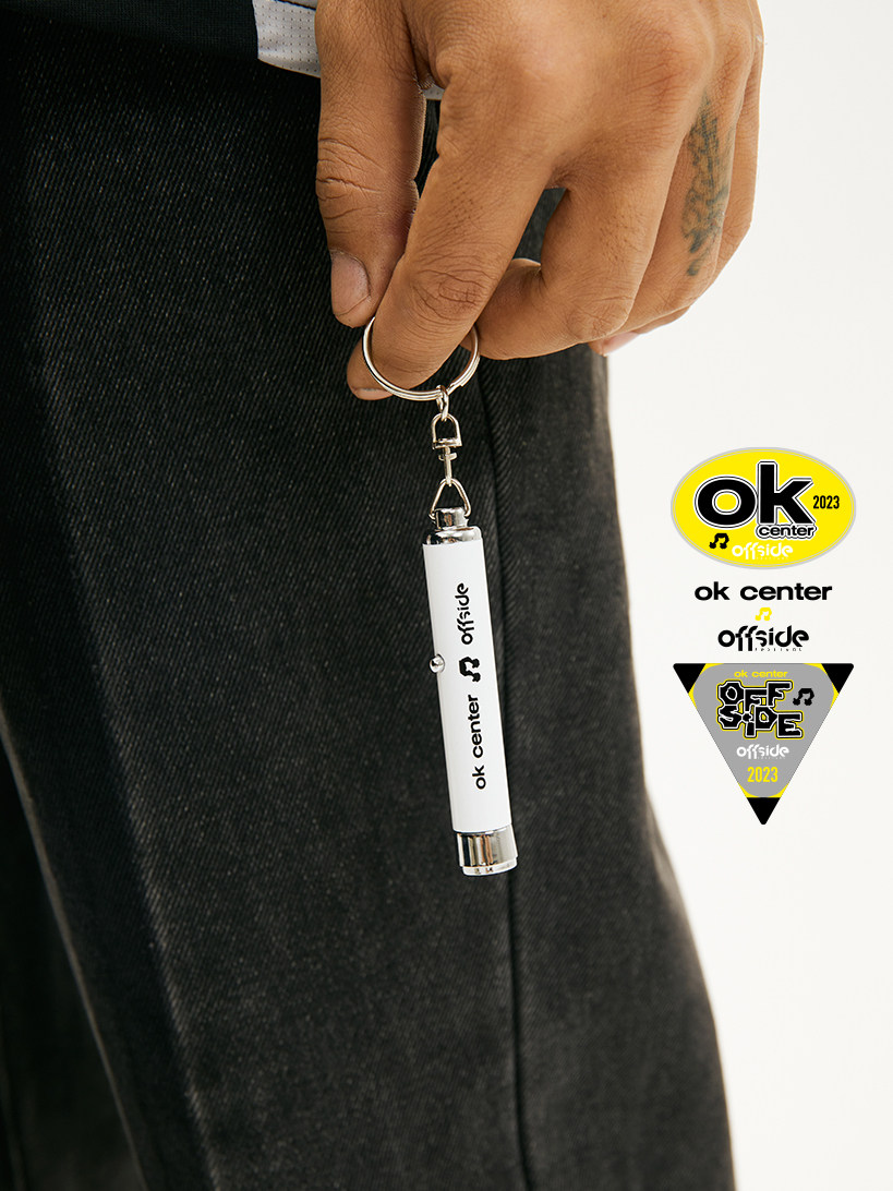 미니 손전등 키체인 OK 센터 X 오프사이드 오프사이드 뮤직 페스티벌