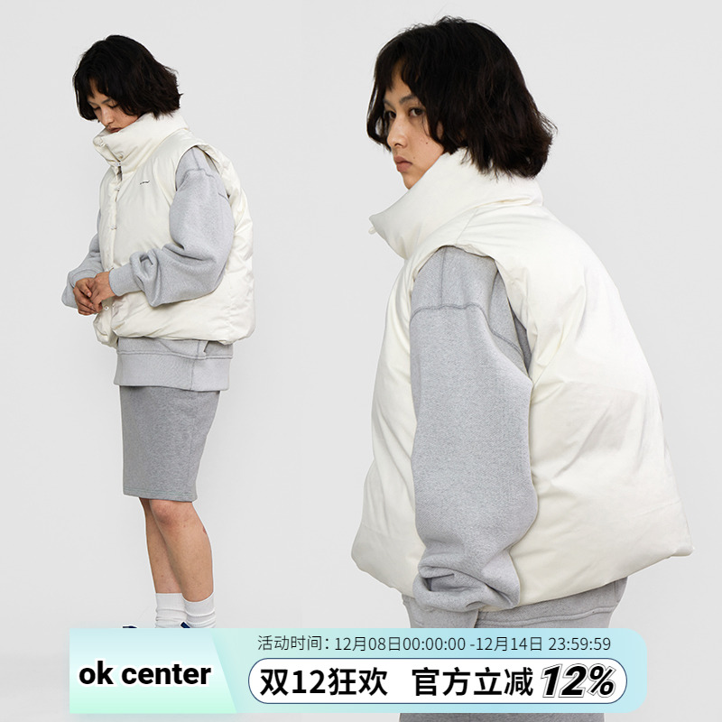 墙白400g羽绒救生衣羽绒马甲