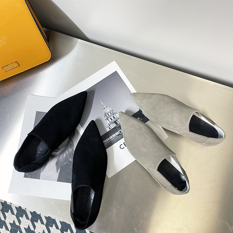 dumah尖头欧美橡筋原创女单鞋