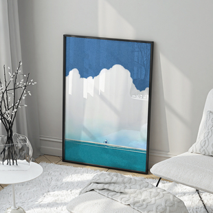 插画客厅沙发背景墙挂画电表箱装 饰画卧室艺术油画墙壁壁画海报