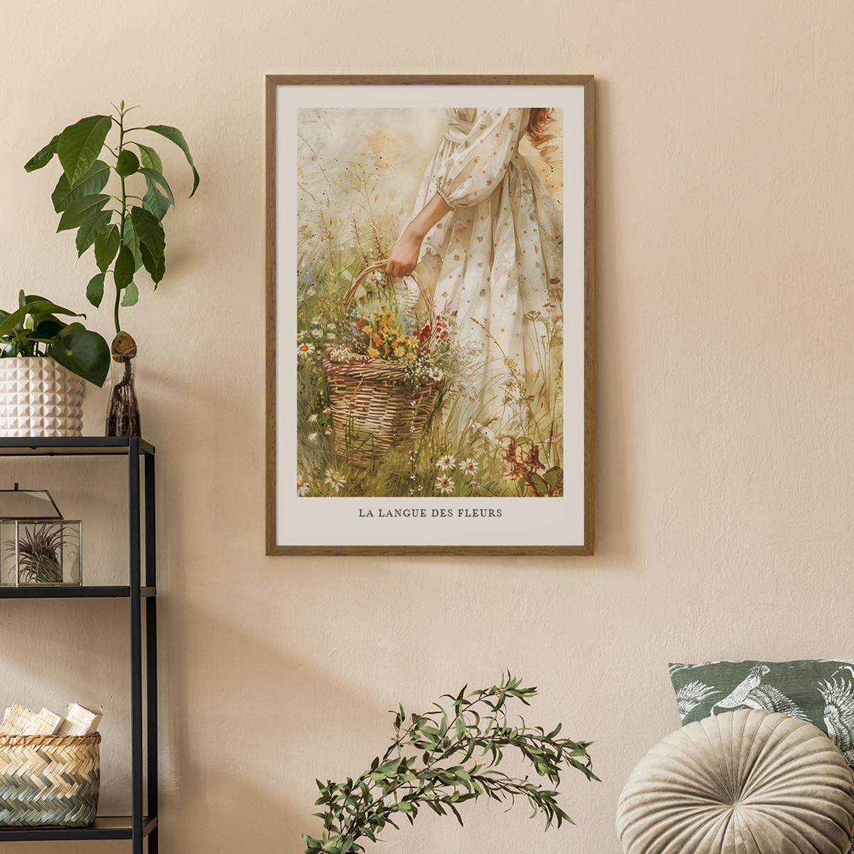 春语客厅卧室沙发民宿走廊墙壁风景植物装饰画挂画艺术框油画壁画图片