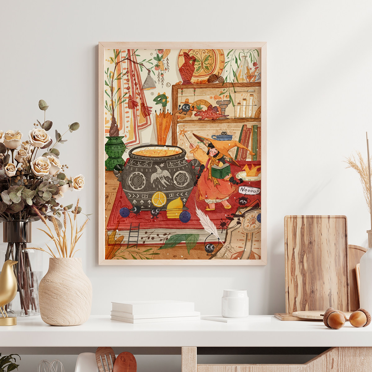 魔法小店客厅卧室沙发幼儿园儿童房卡通漫画装饰画挂画艺术框油画,家居饰品,现代装饰画,淘宝优惠券,粉丝福利购,淘宝优惠卷