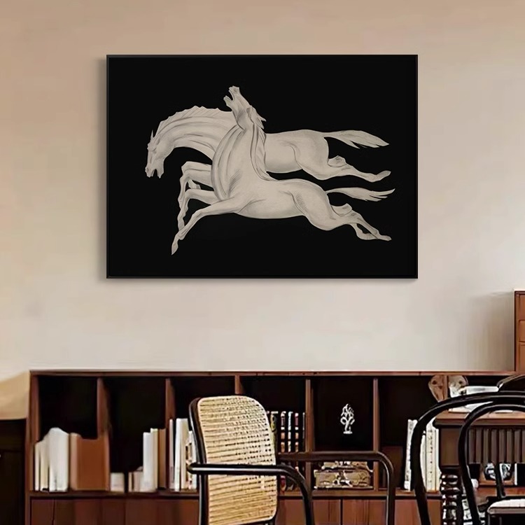 客厅卧室沙发背景墙壁画新中式文艺高级感中国风装饰画挂画艺术框