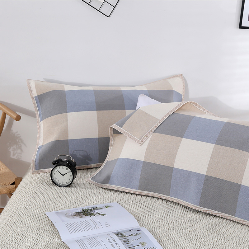 出口欧美尾单纯棉老粗布枕巾