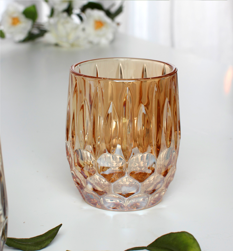 金色托盘凉茶玻璃水杯