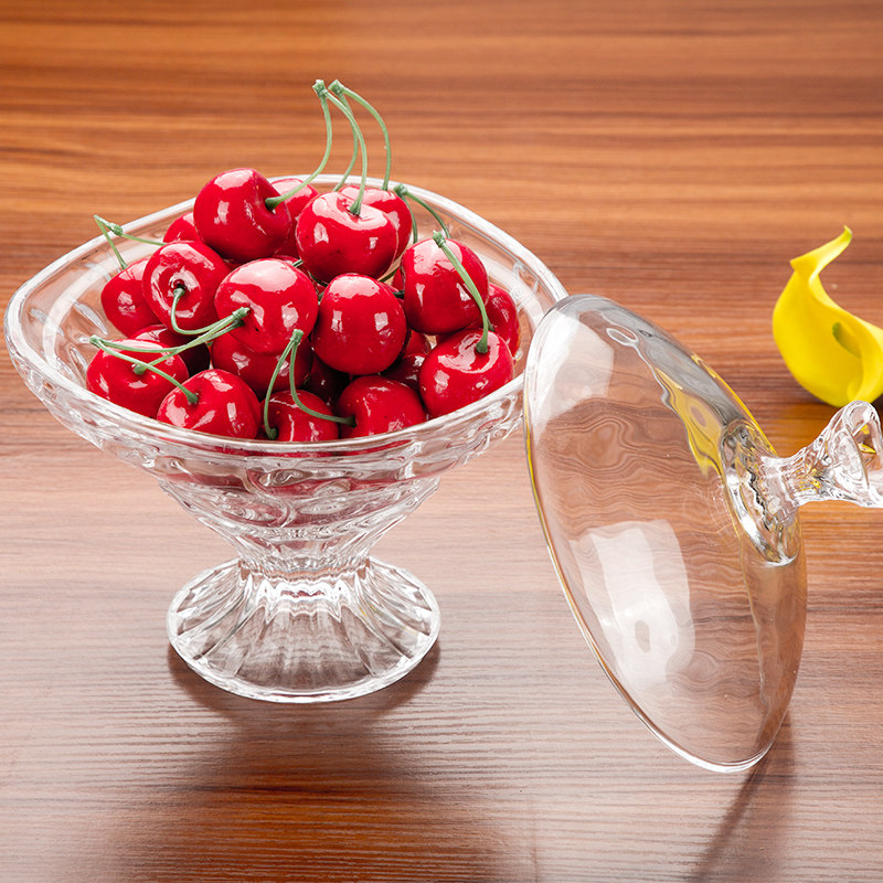 欧式玻璃糖罐子家用糖果缸 咖啡糖罐可爱装糖罐茶几创意摆件