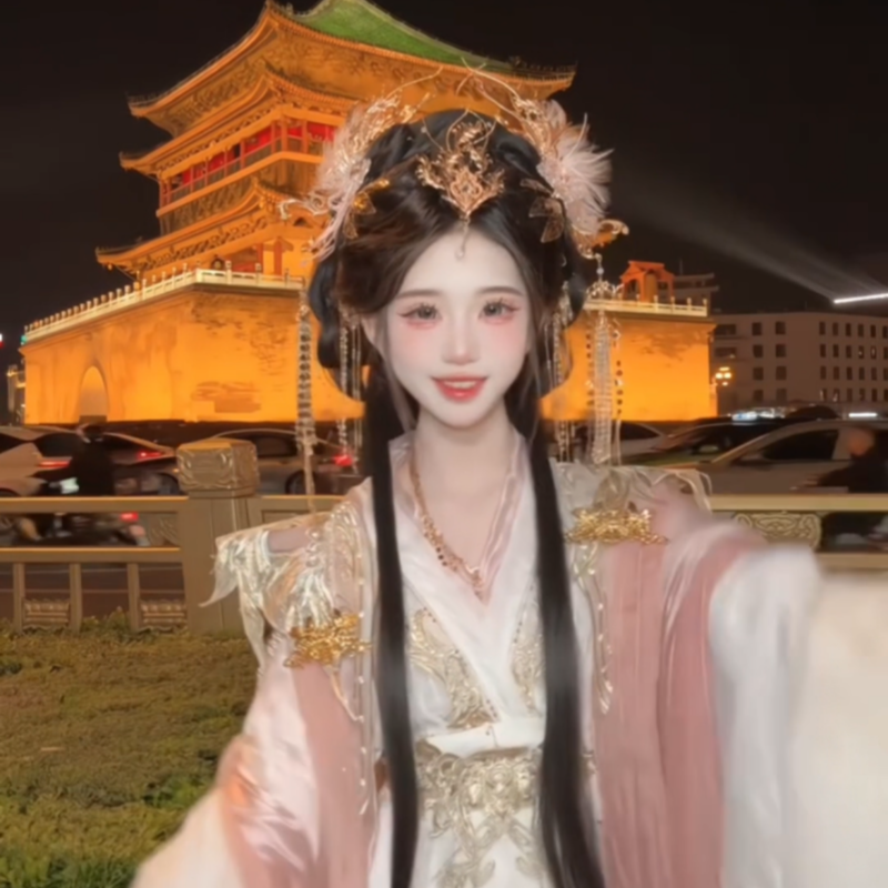 汉服凤溪神女发冠发簪额饰全套仙侠风玉人歌同款头饰古风女仙百搭