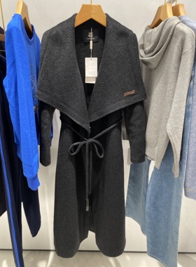 2025年马天奴商场同款MYTENO绵羊毛系腰带大翻领大衣MHAU25DNHP