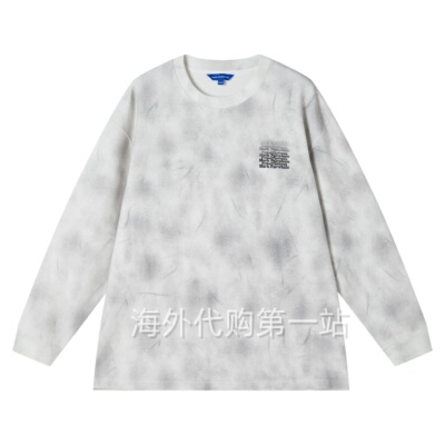马克华菲商场同款25年春8551-01011006时尚潮流水洗棉长袖T恤国内