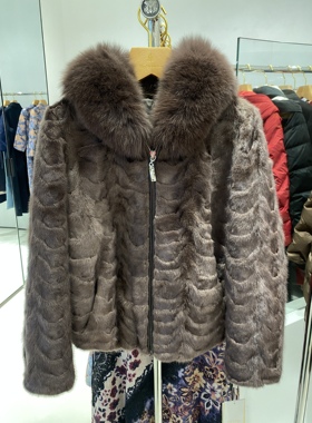 2025年马天奴商场同款MHA324FCHP毛皮皮草大衣专柜正品国内代购