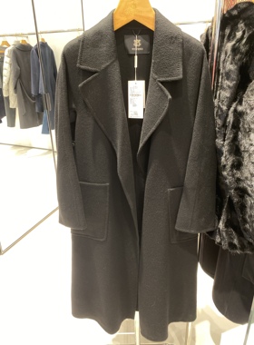 2025年马天奴商场同款绵羊毛山羊绒面料系带大衣MHAU20DNHP110