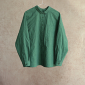 云芝元 0209 新冬款 进口亚麻棉绿色日晒干翻领休闲女士衬衫