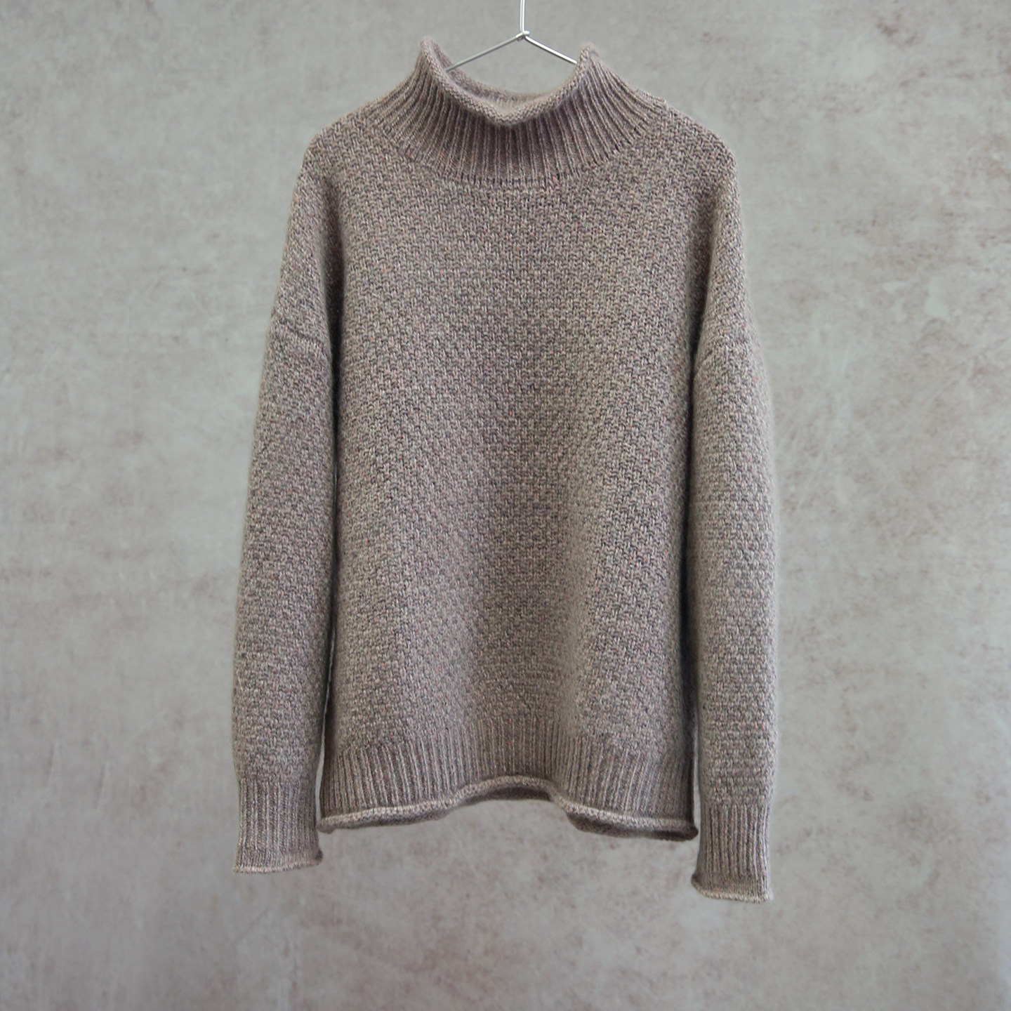 云芝元冬款纯羊绒淡紫粗纺花纱落肩桂花针卷边领羊绒套头衫1221M,女装/女士精品,羊绒衫,淘宝优惠券,粉丝福利购,淘宝优惠卷