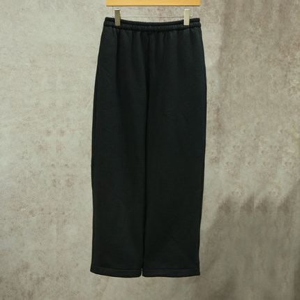 云芝元 设计师新冬款黑色牦牛绒抓绒针织全松紧腰直筒裤卫裤1705M