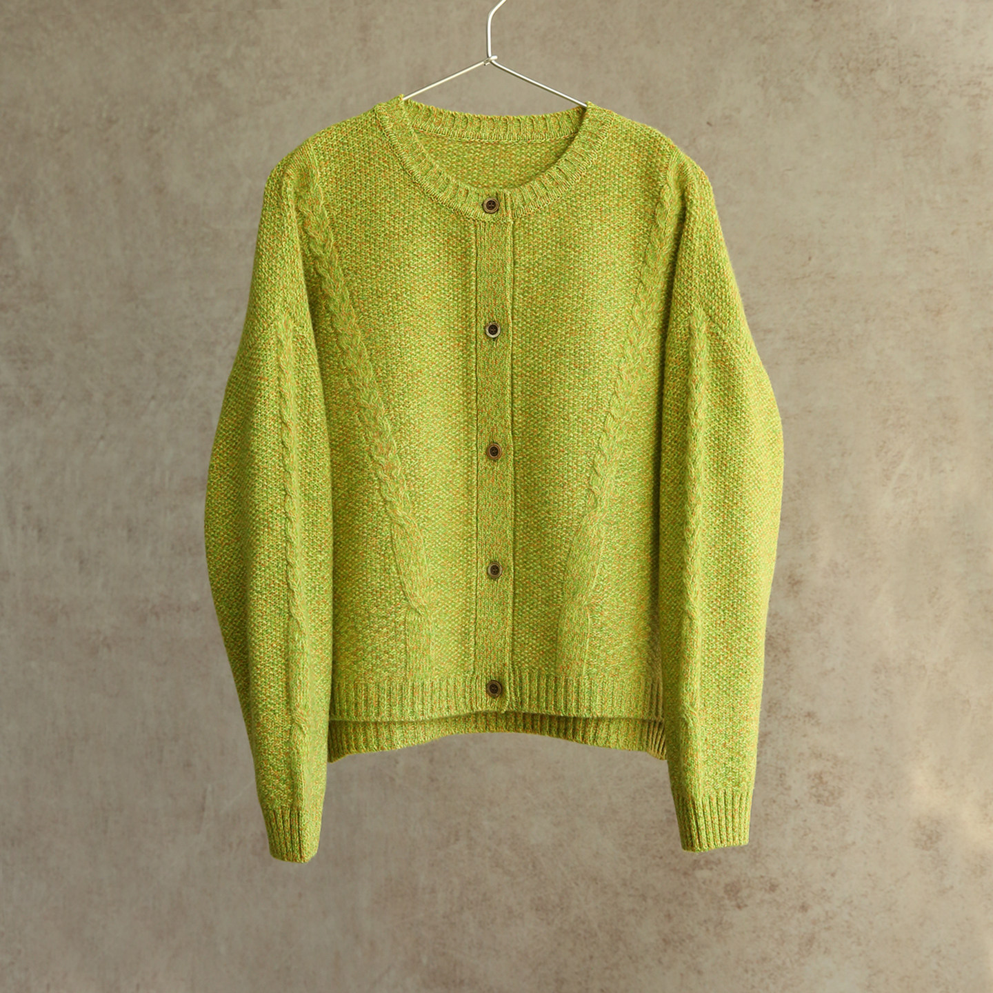 云芝元 新冬款纯羊毛果绿色花纱绞花圆领横机针织开衫外套1222-M,女装/女士精品,毛针织衫,淘宝优惠券,粉丝福利购,淘宝优惠卷