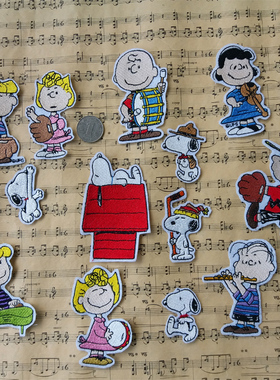 补洞贴花贴布人物刺绣小狗布贴史努比修补贴宝宝书包衣服羽绒服贴