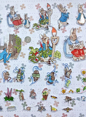 彼得兔刺绣布贴卡通兔子儿童衣服补丁贴时尚装饰百搭贴花龙骧包贴