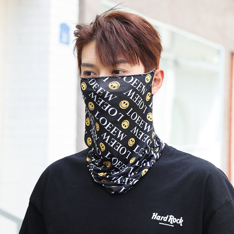 아이스 실크 귀걸이 마스크 라이딩 마스크 오토바이용 자외선 차단제 차양 페이스 타올 스포츠 목 보호대 남성 및 여성용 통기성 목 커버