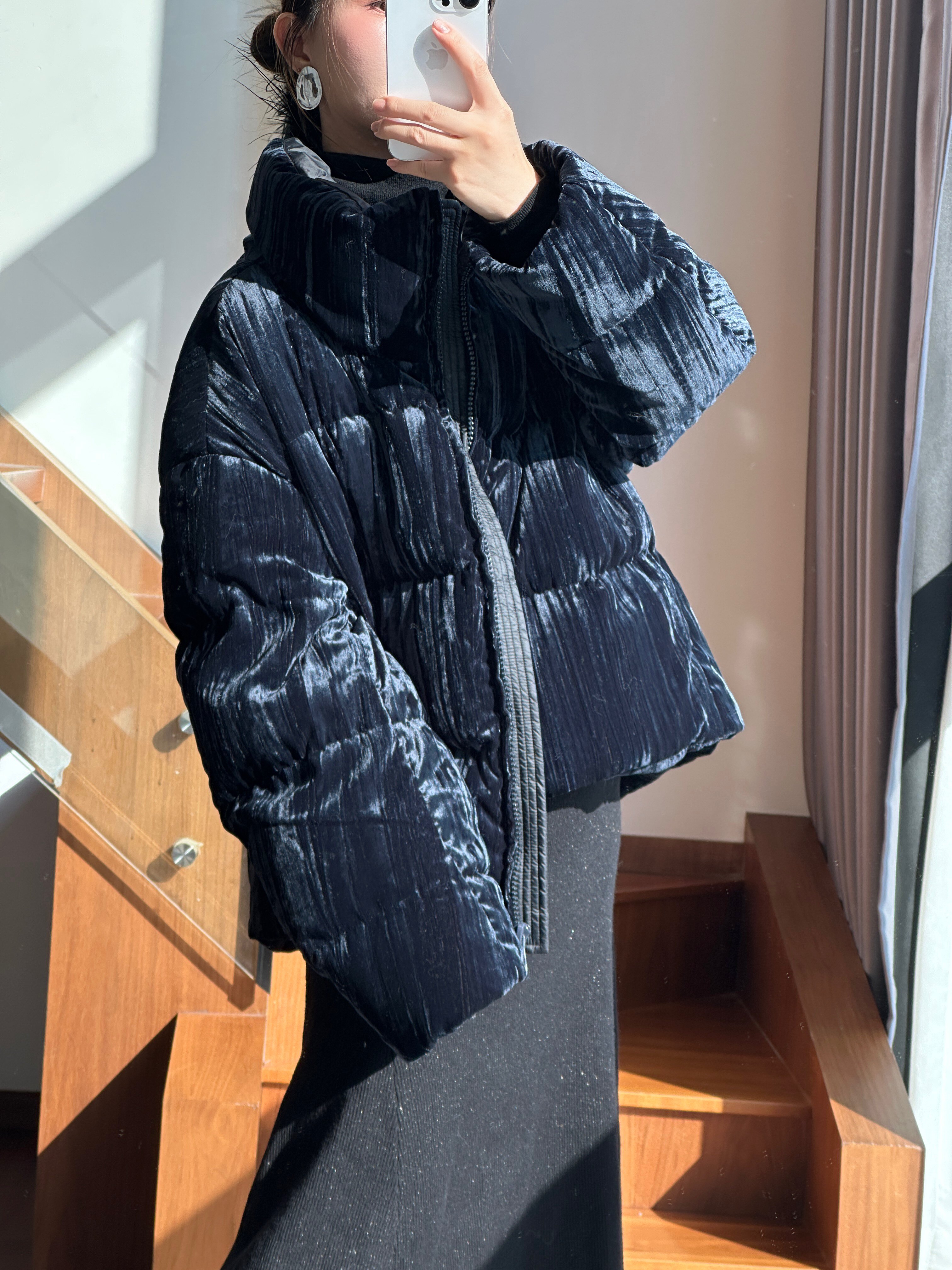 90%鹅绒 抵御严寒加厚款丝绒羽绒服