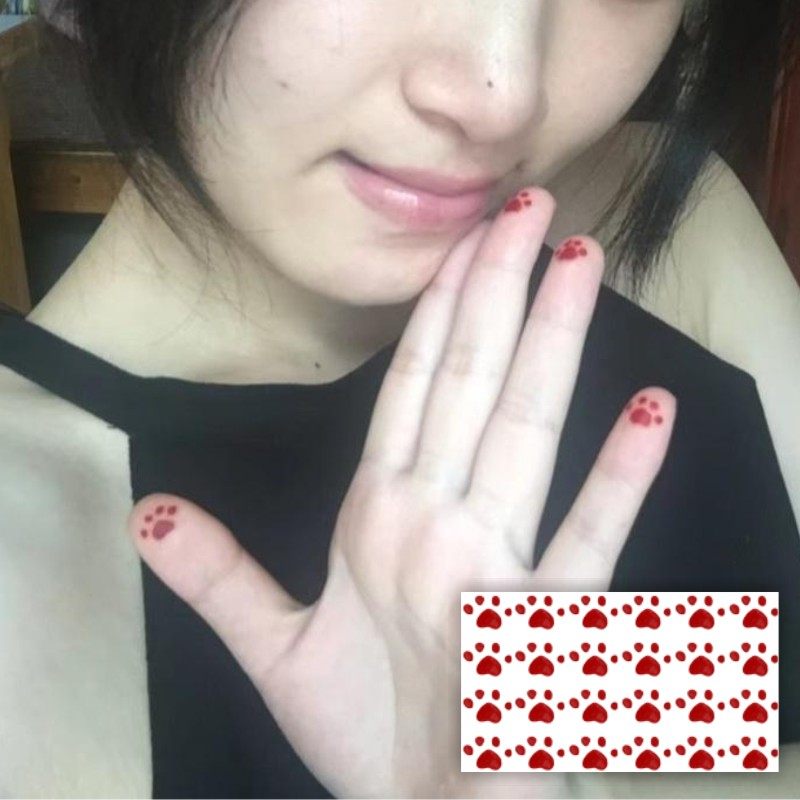 手指可爱粉色动物爪印肉垫纹身贴 小猫小狗爪子ins风防水学生女潮,家居饰品,其他贴饰,淘宝优惠券,粉丝福利购,淘宝优惠卷