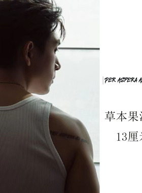 李现同款纹身贴Per aspera ad astra英文穿越逆境抵达繁星防水女