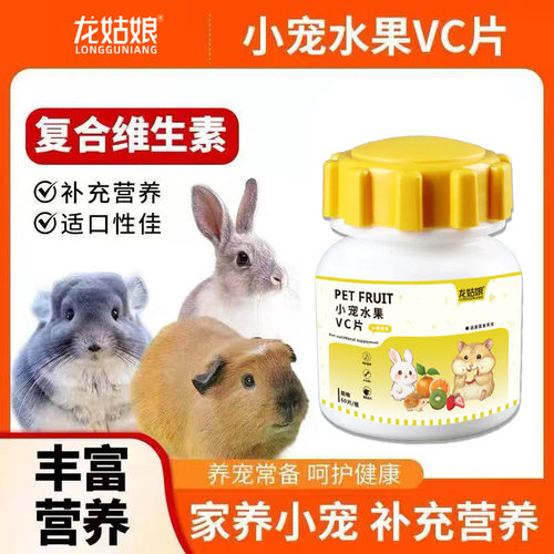 仓鼠宠物水果维生素片兔子零食水果VC丸片小宠维生素片补充剂60片