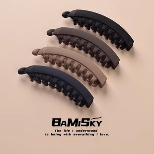 磨砂香蕉夹大号发夹女2025新款竖夹扭扭夹大发量后脑勺高马尾抓夹