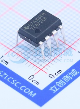 FET输入运放 TL072CP DIP-8 TI/德州 电子元器件配单原装正品