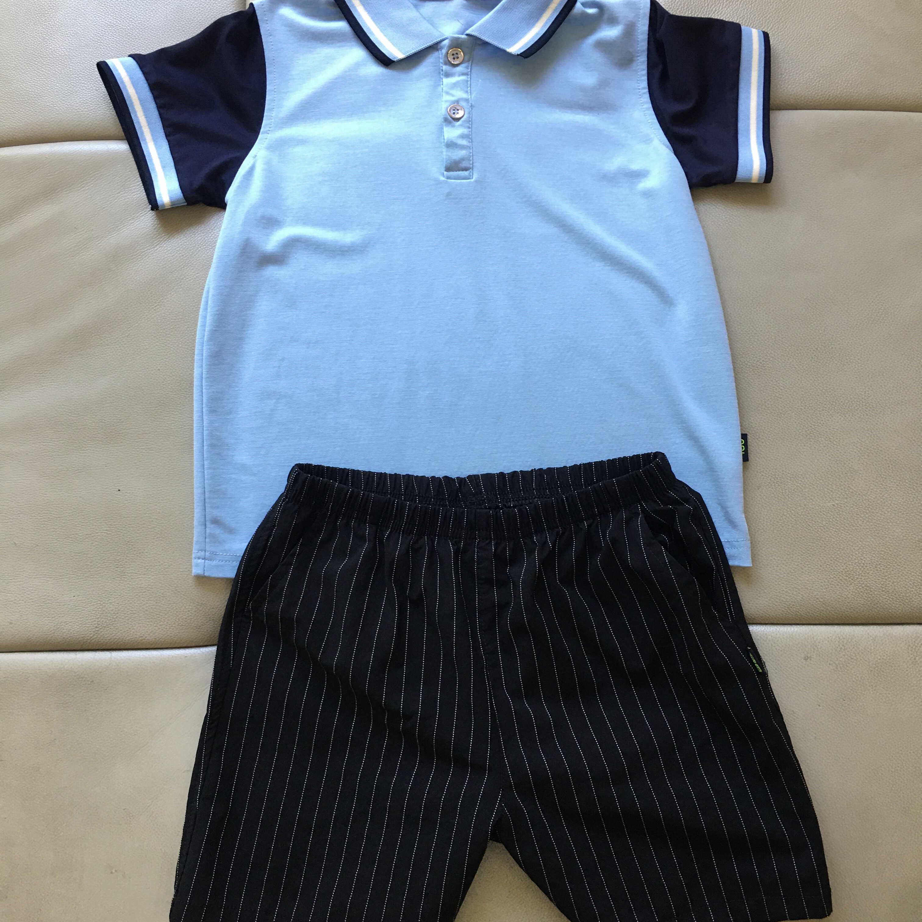 2025新款男女同款 儿童两件套装幼儿园小学生校服裤拼T恤短袖短裤