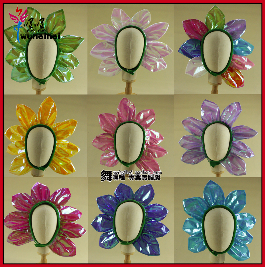 向日葵道具儿童花朵头套演出服