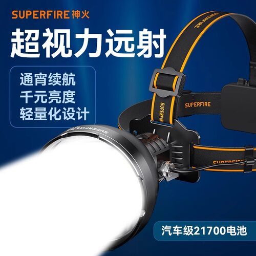 神火HL60头灯强光充电超亮大功率