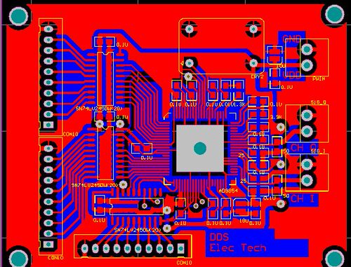 AD9854模块原理图PCB DDS模块PCB 电子设计竞赛 AD9854电路图PCB